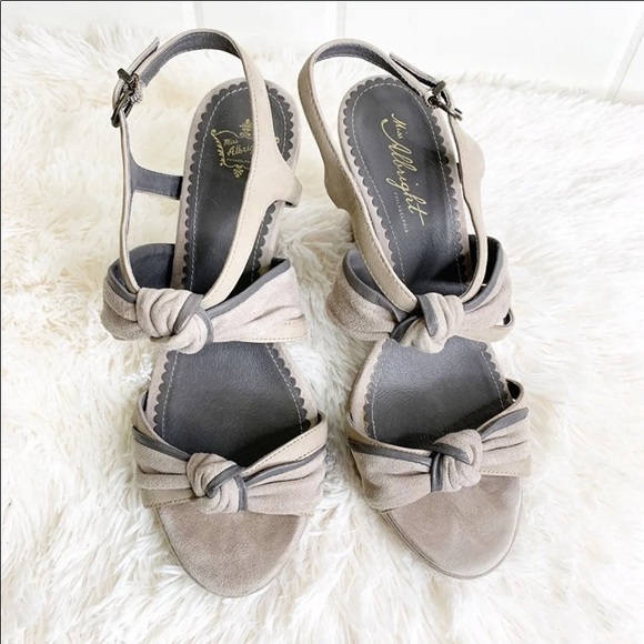 COPY - Anthropologie taupe suede knotted sandals NEW 9.5 - Picture 6 of 8